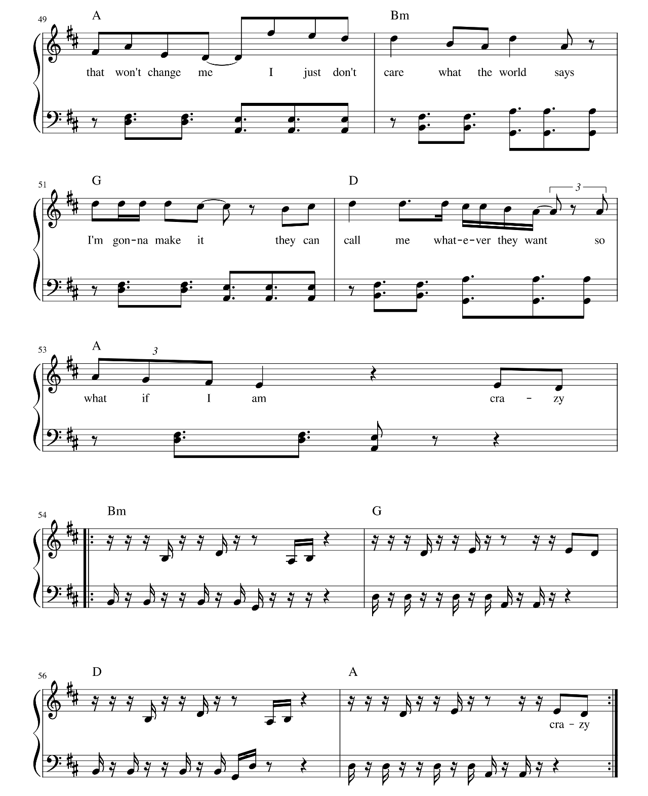 Crazy sheet music 5