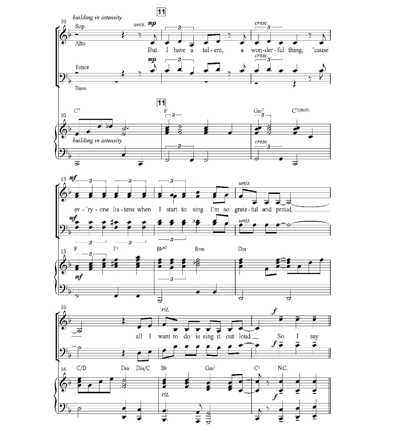 Thank You For The Music sheet music 2