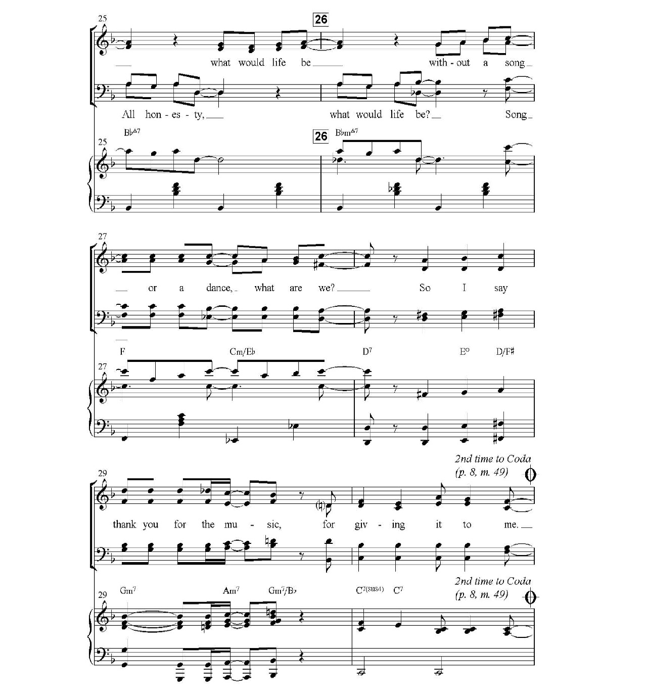 Thank You For The Music sheet music 4