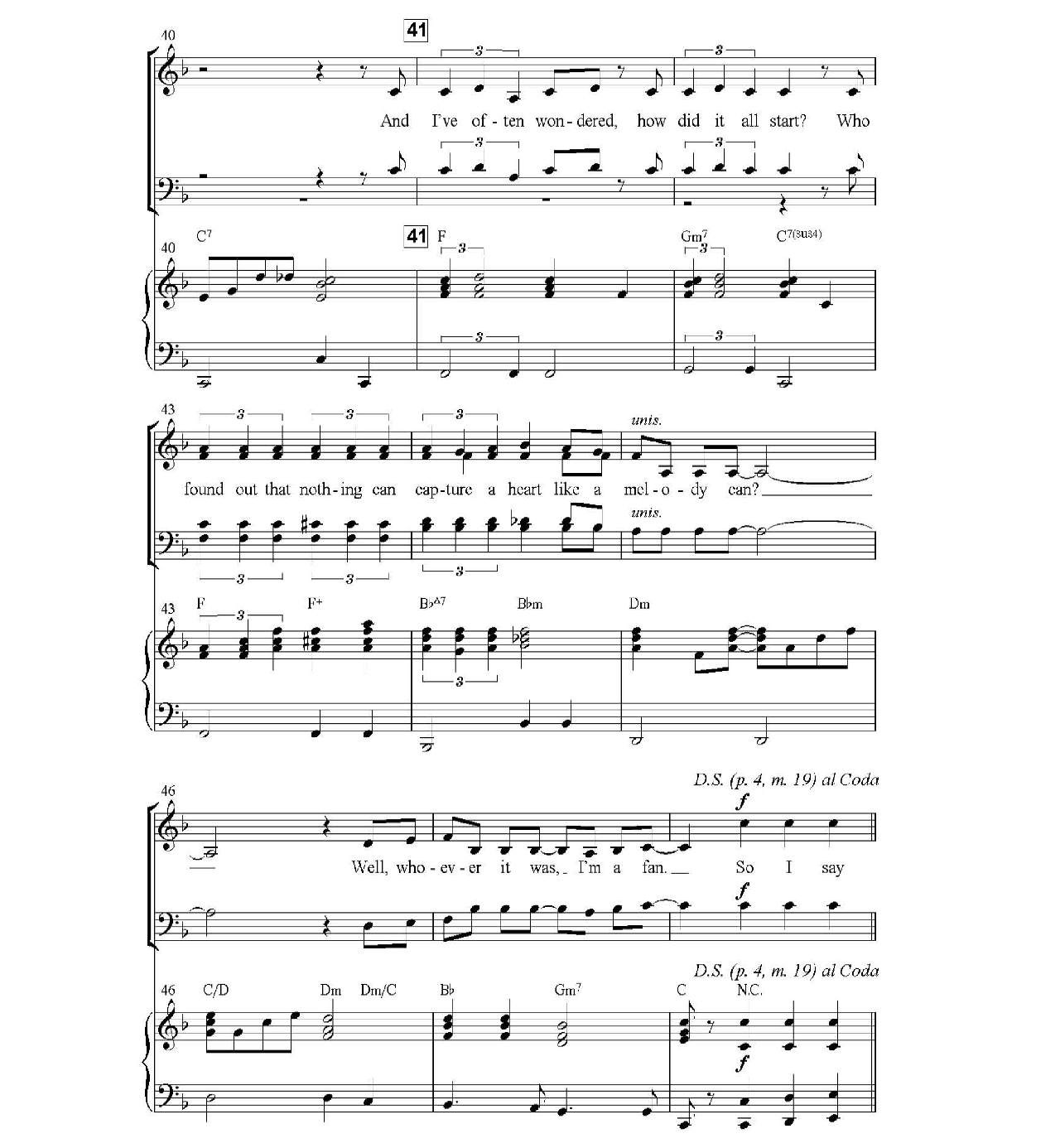 Thank You For The Music sheet music 6