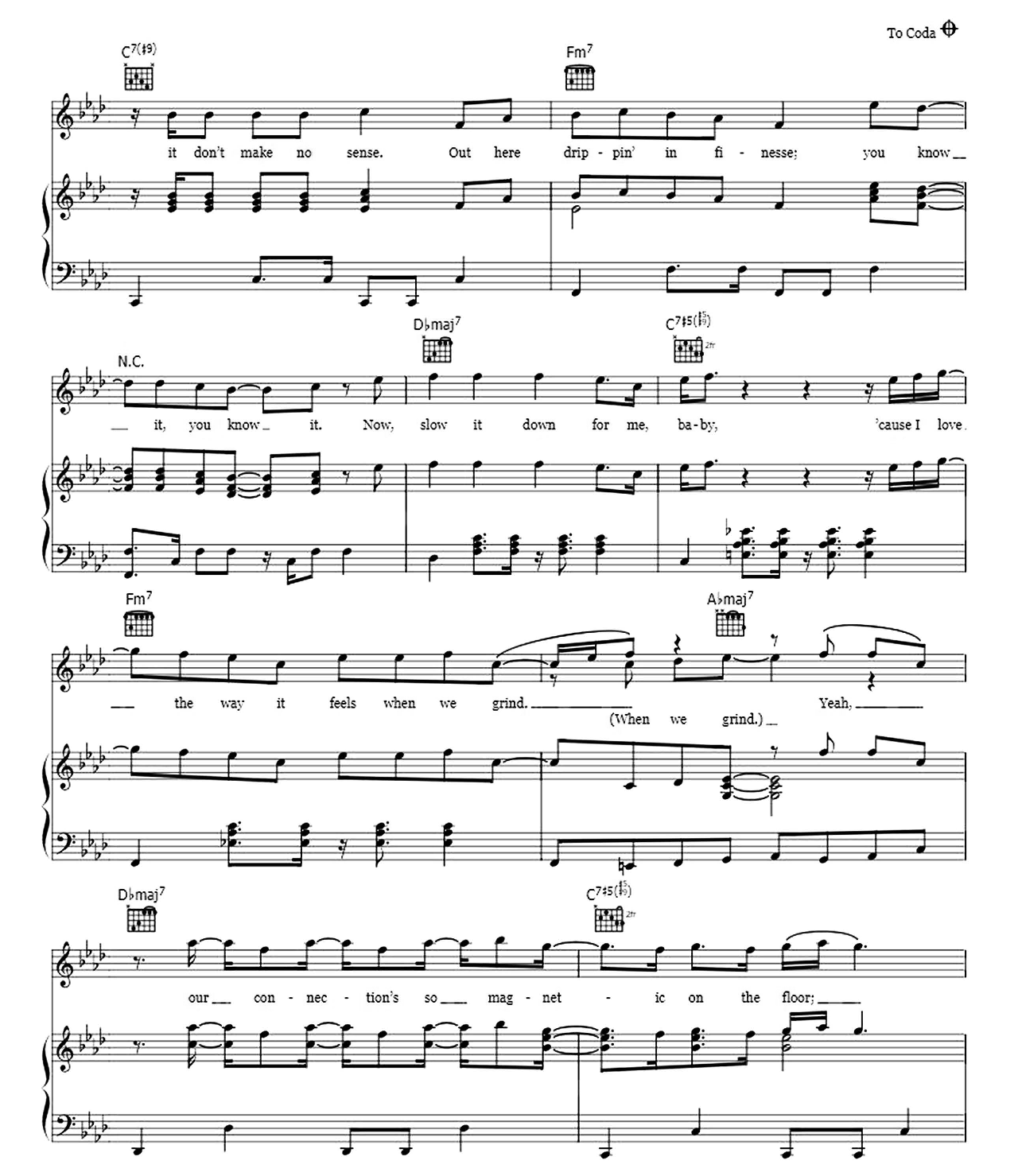 Finesse sheet music 4