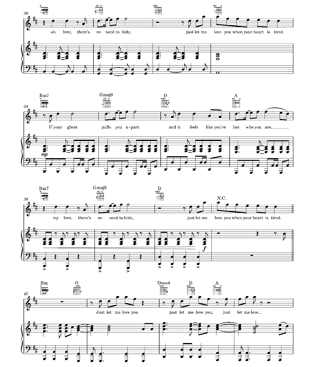 Tired sheet music 3