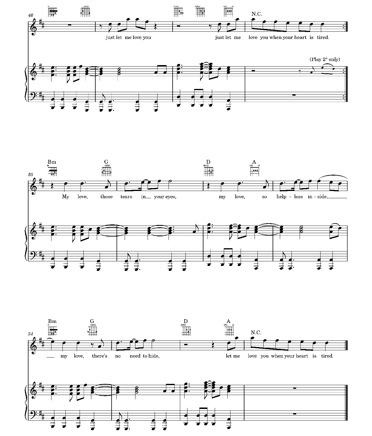 Tired sheet music 4