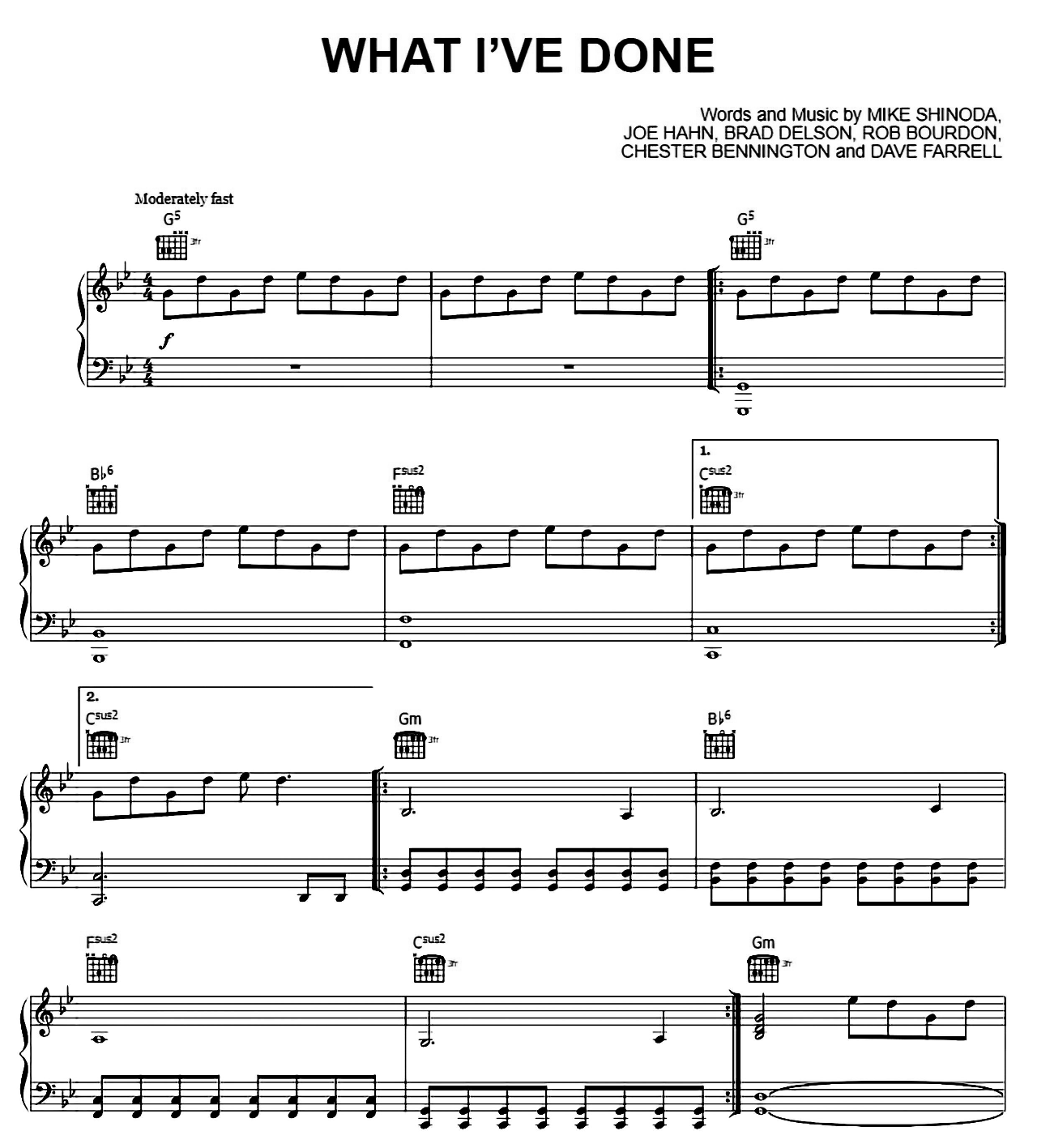 What I've Done sheet music