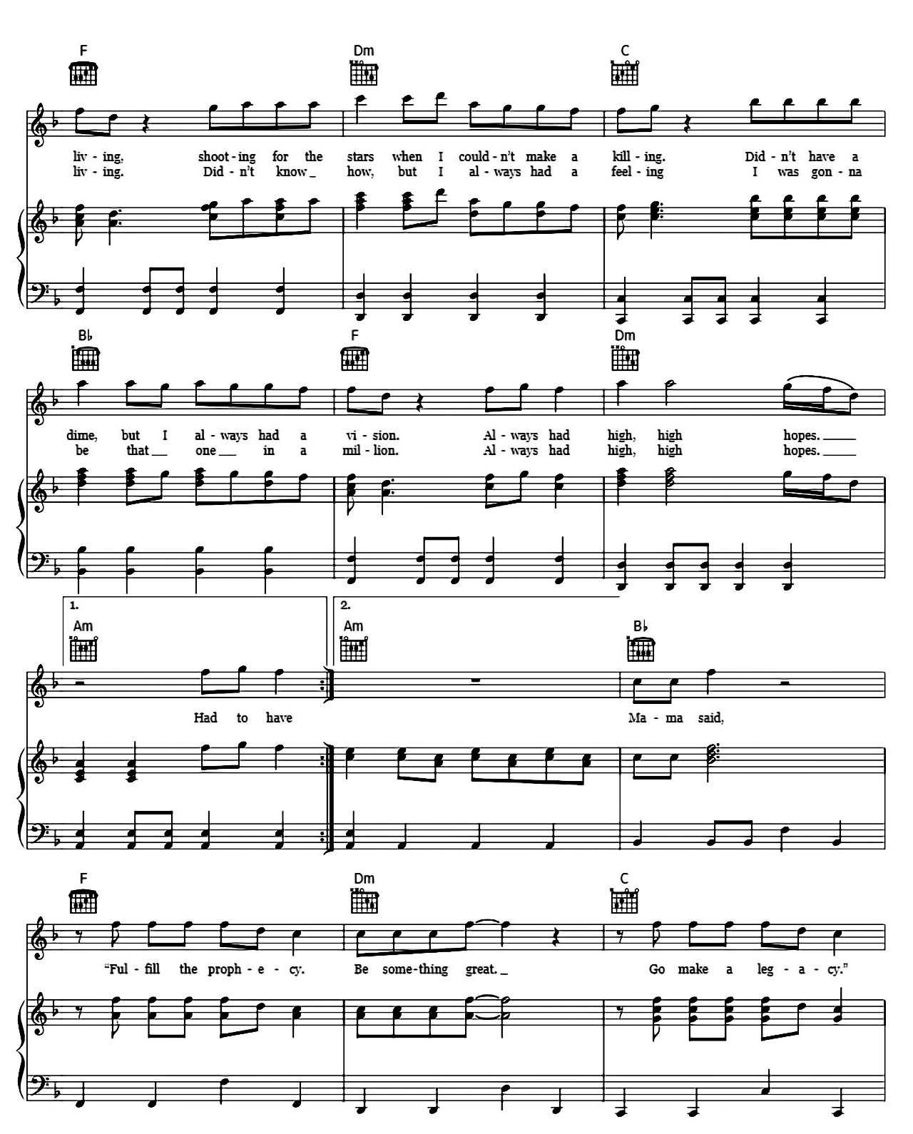 High Hopes sheet music 2