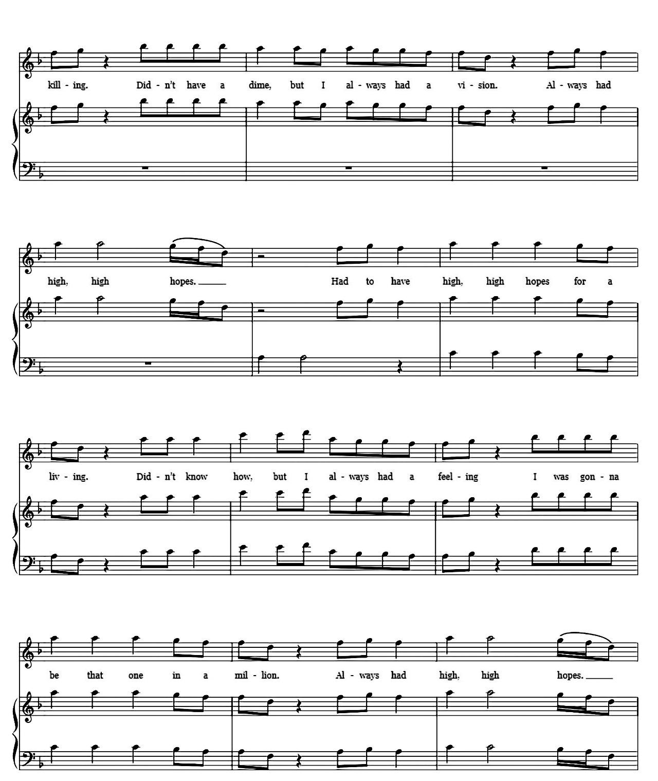 High Hopes sheet music 9