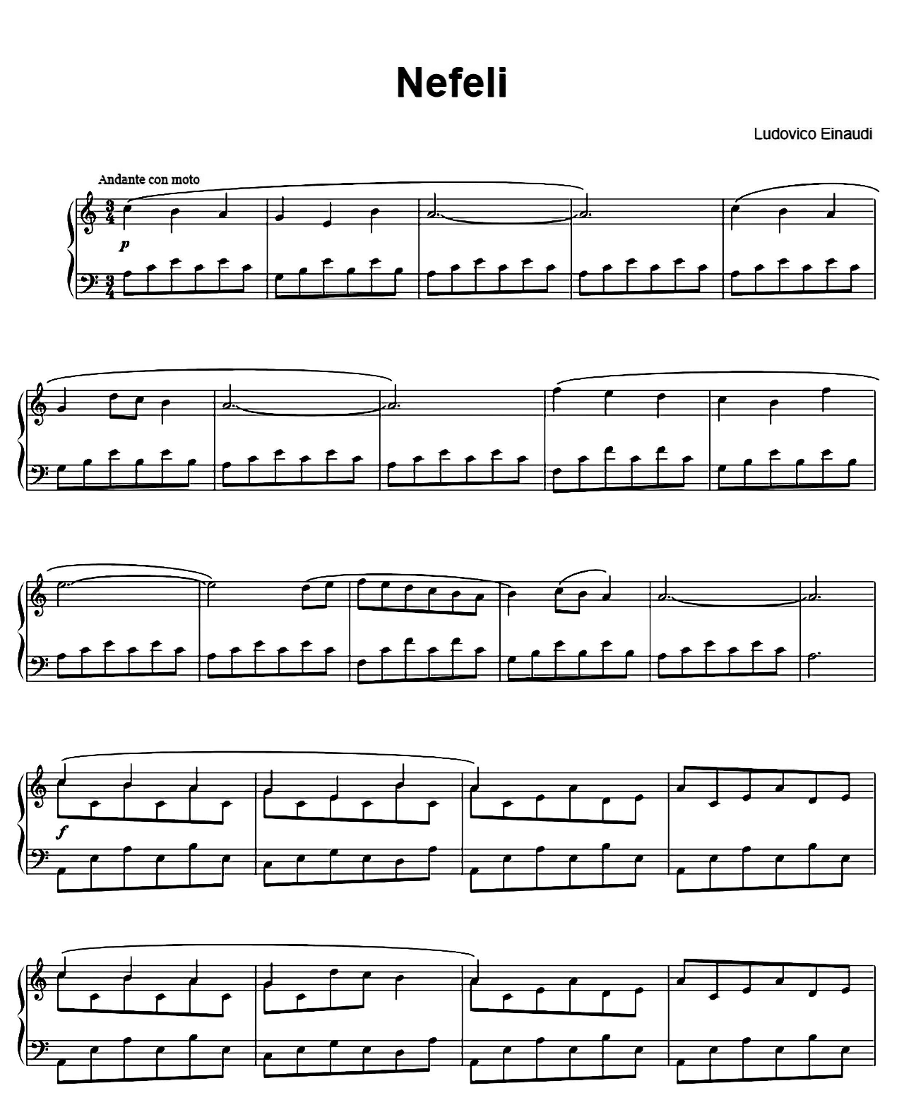 Nefeli sheet music