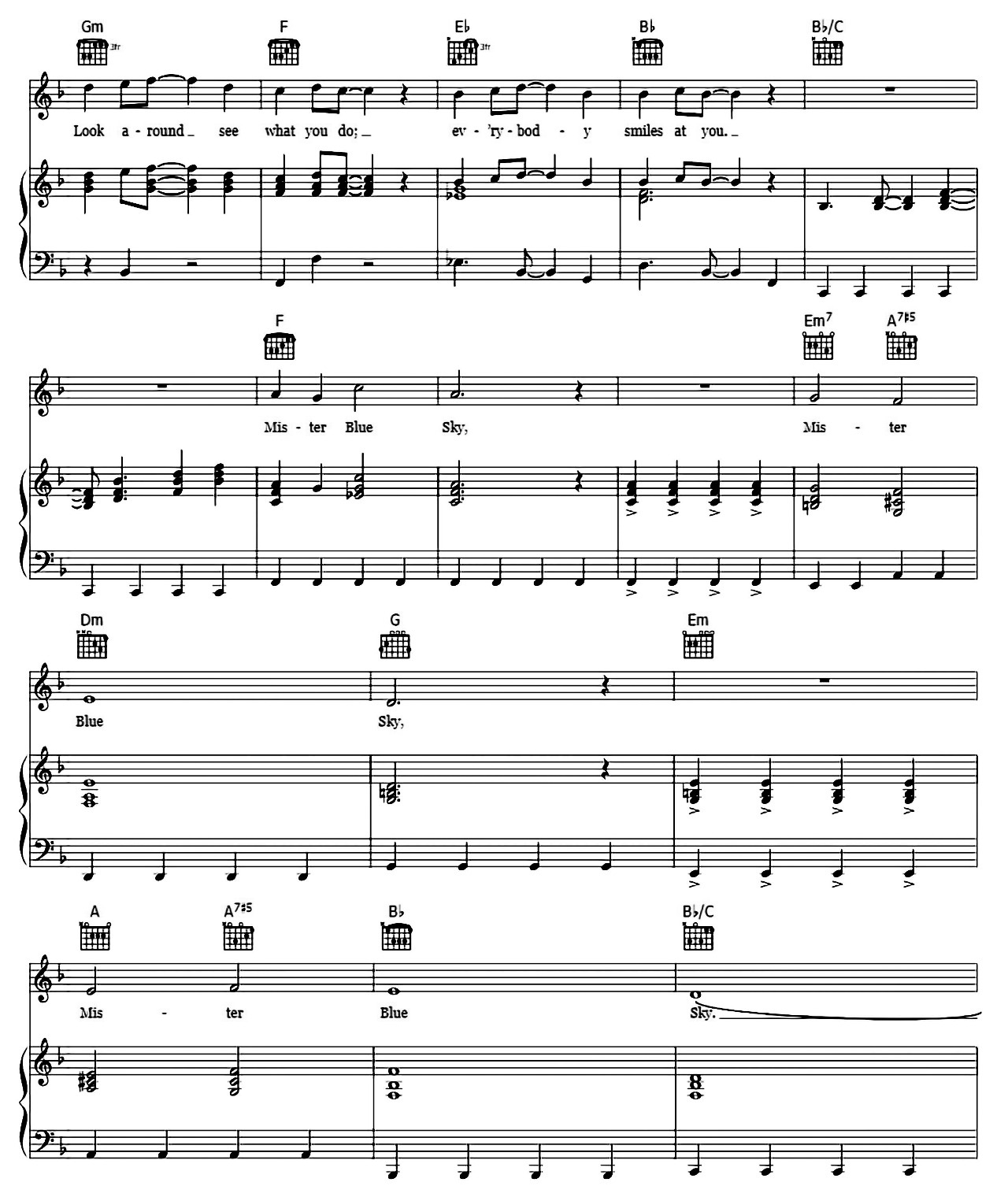 Mr. Blue Sky sheet music 5