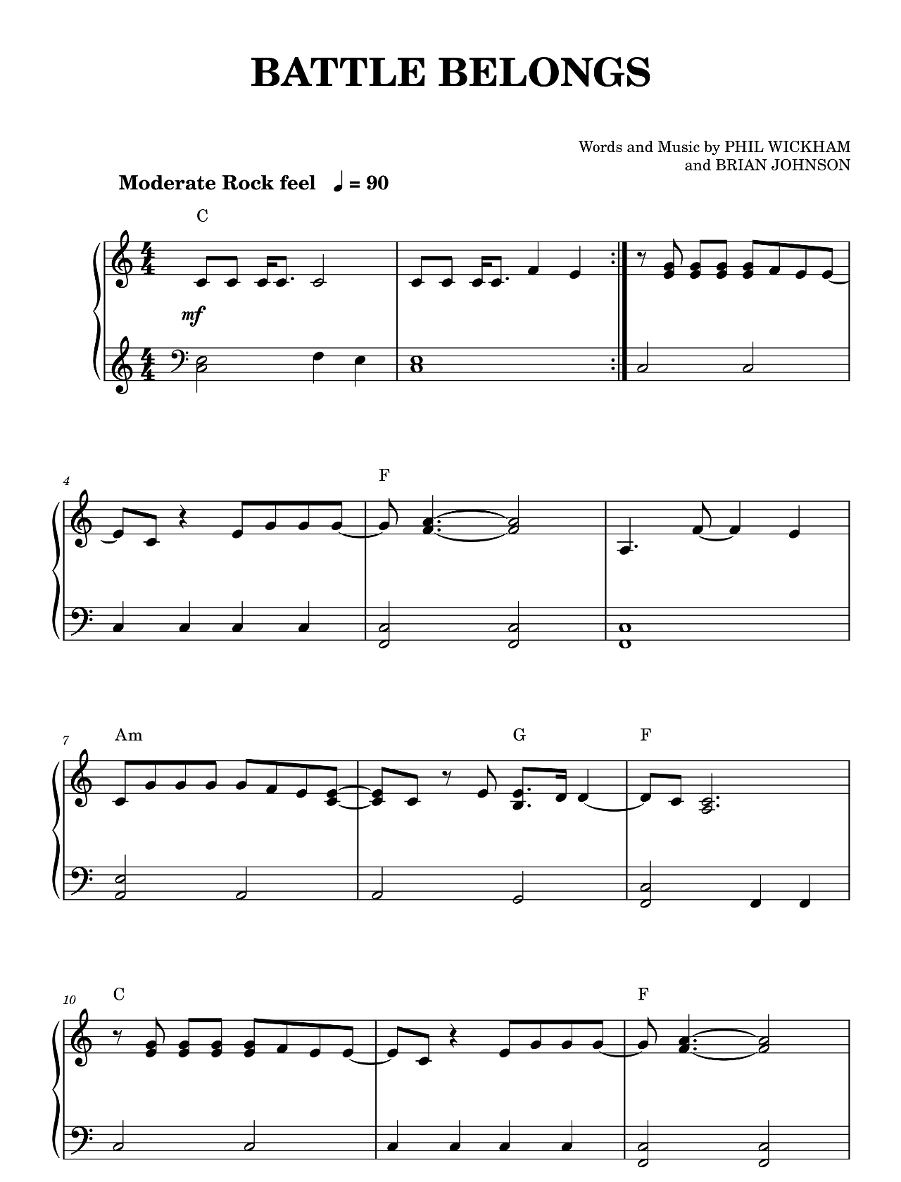 Battle Belongs sheet music