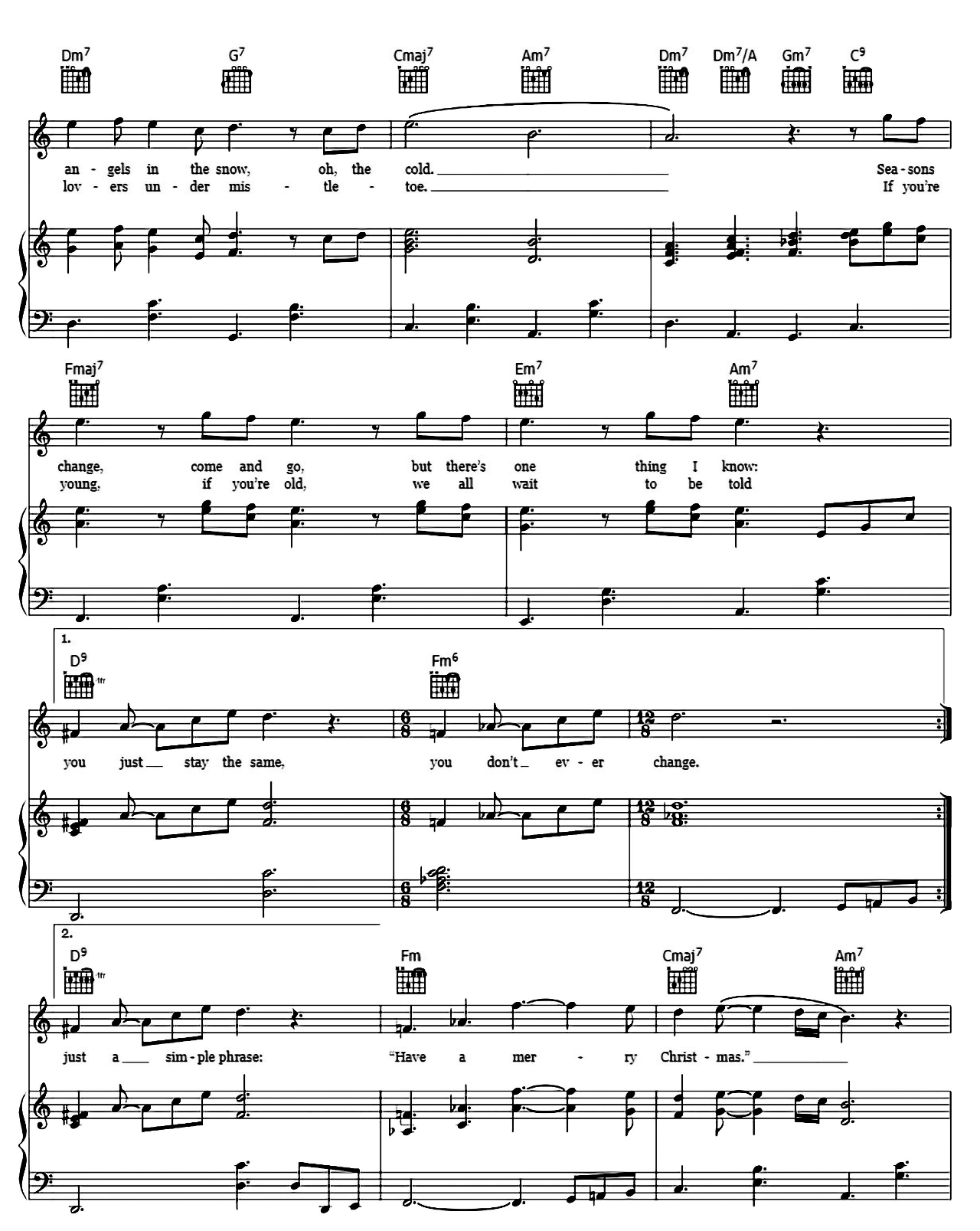 I Need You Christmas sheet music 3