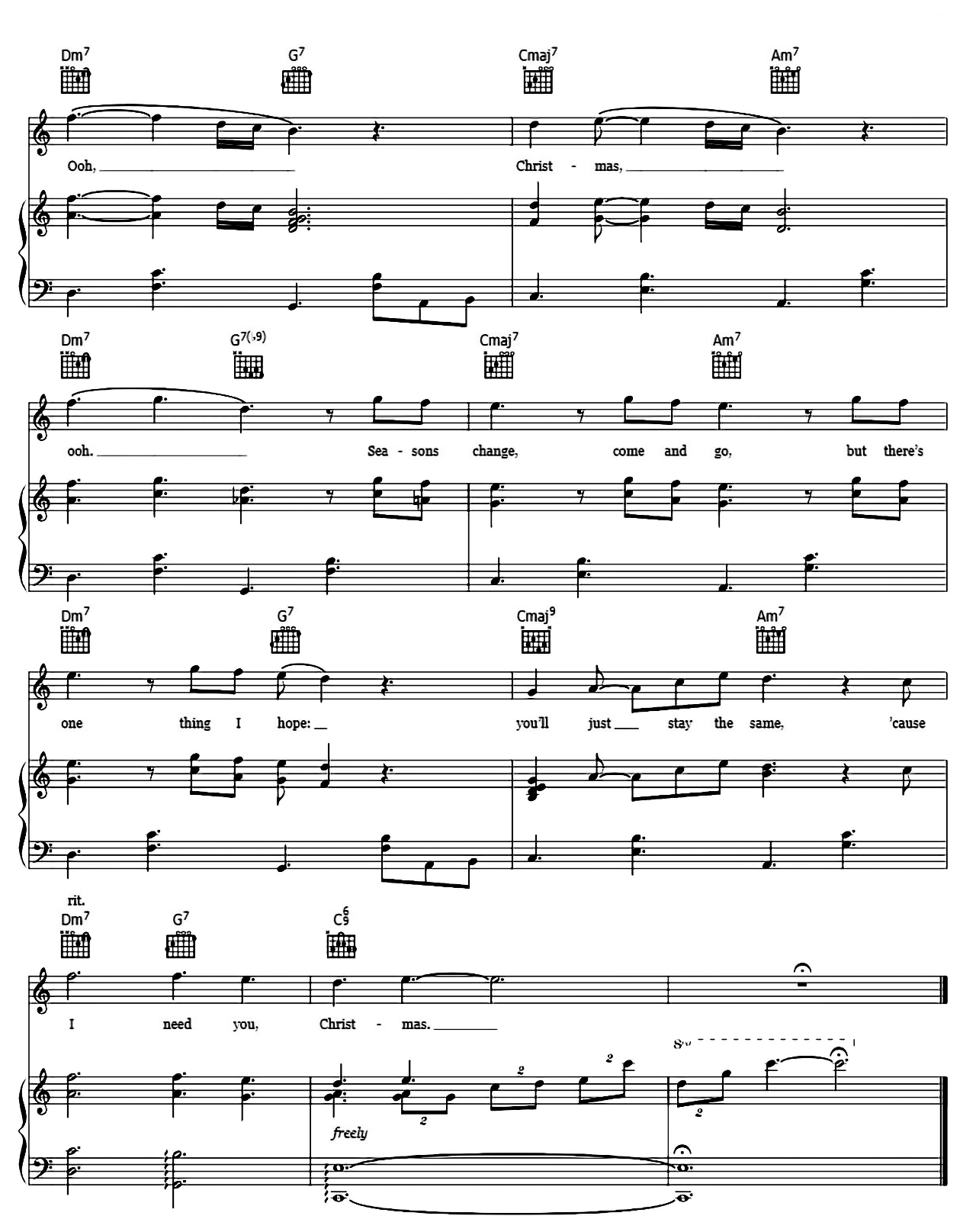 I Need You Christmas sheet music 4