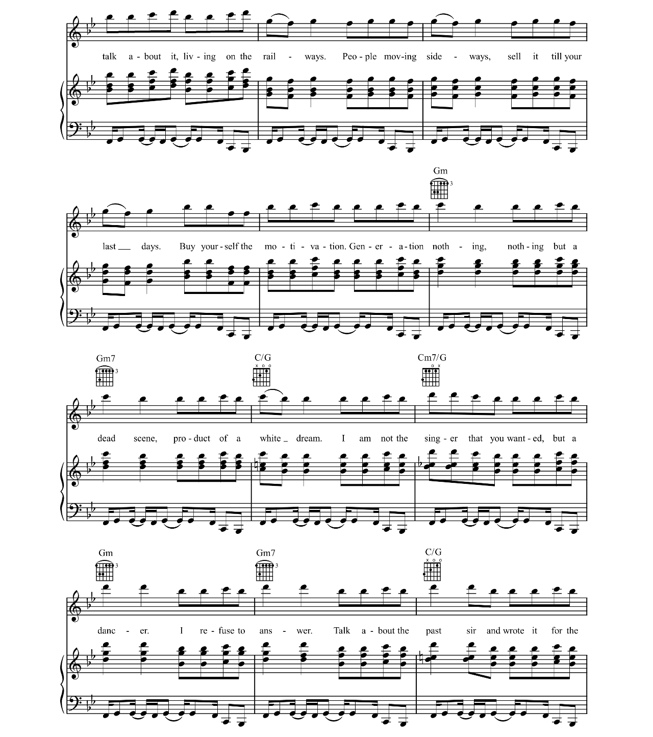 Sing (Glee Version) sheet music 4