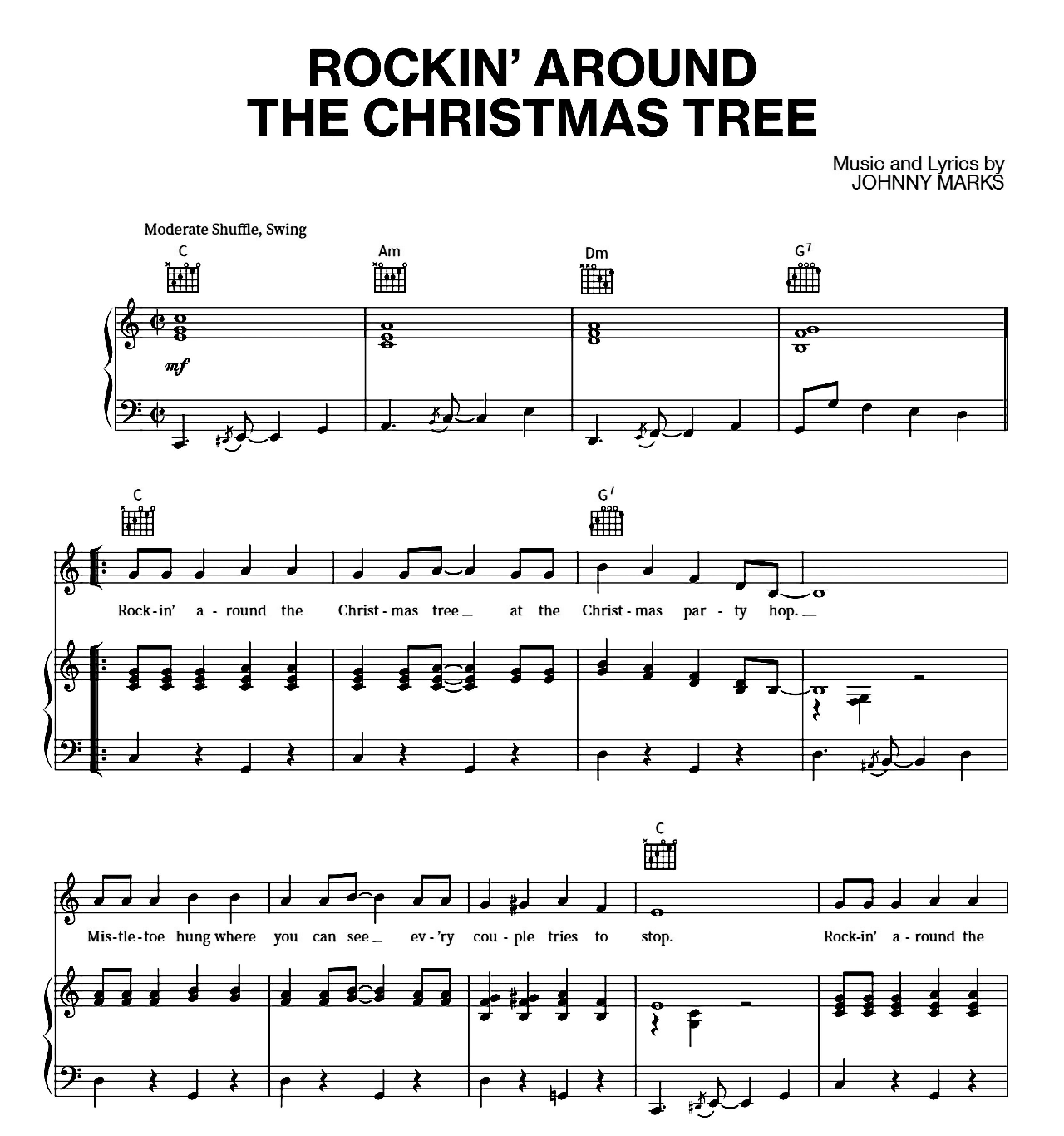 Rockin' Around The Christmas Tree sheet music