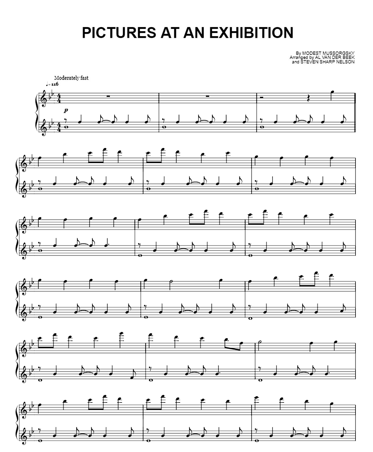 Pictures At An Exhibition sheet music