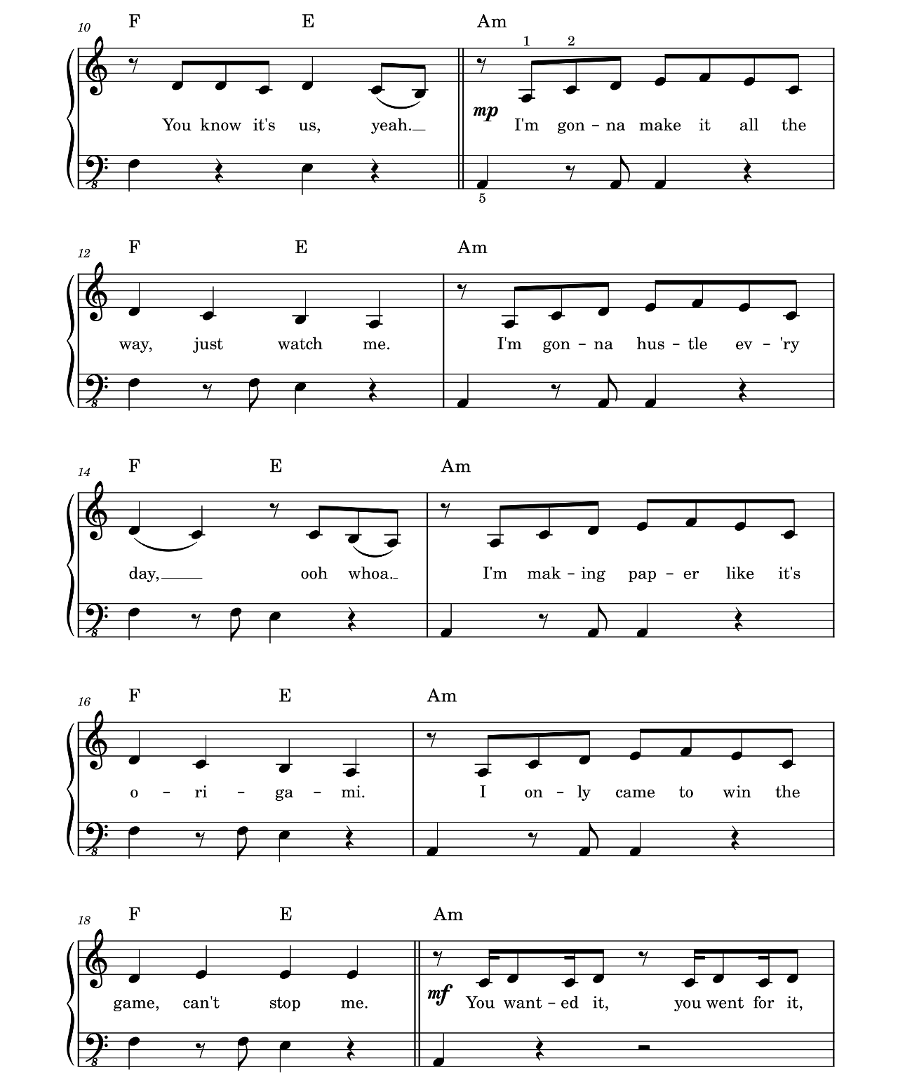 U Know What's Up (from Turning Red) sheet music 2