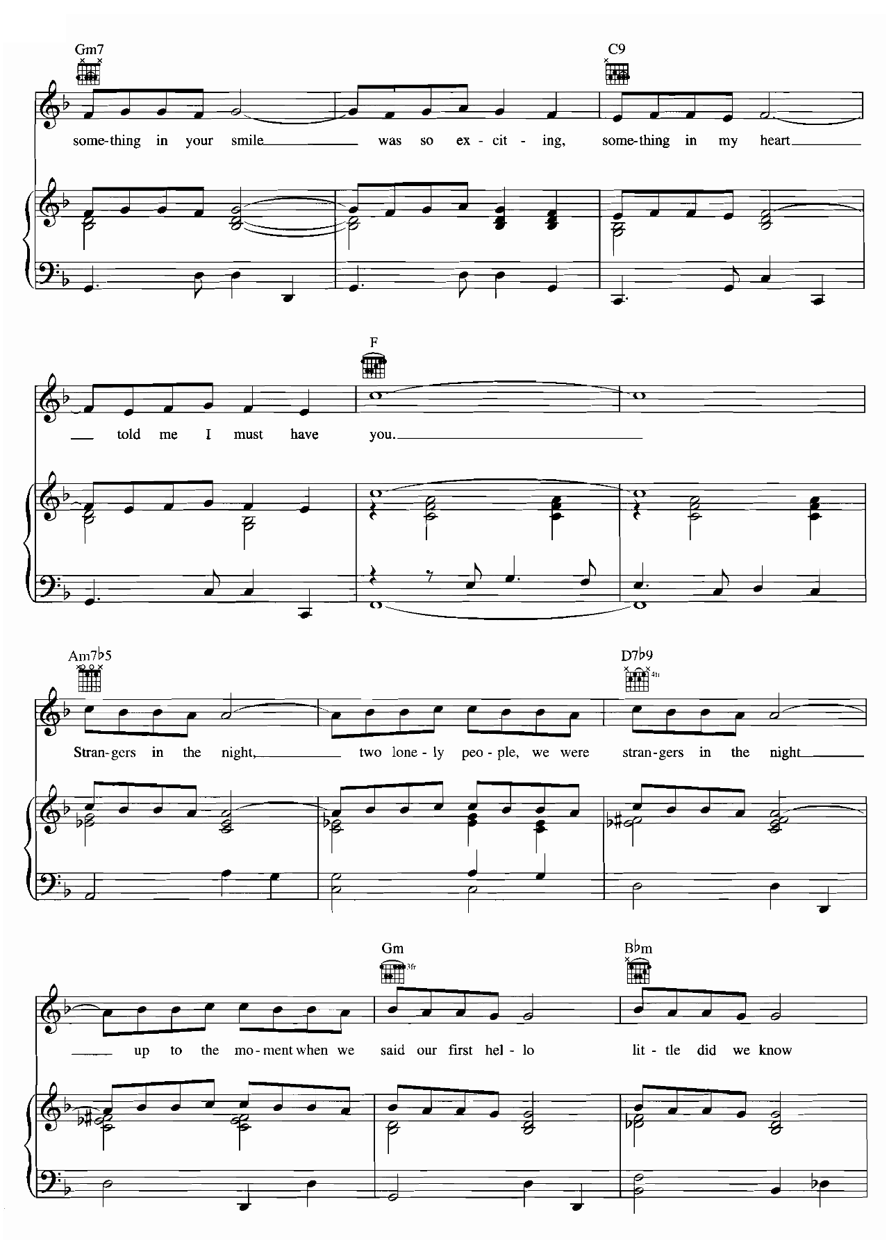 Strangers In The Night sheet music 2