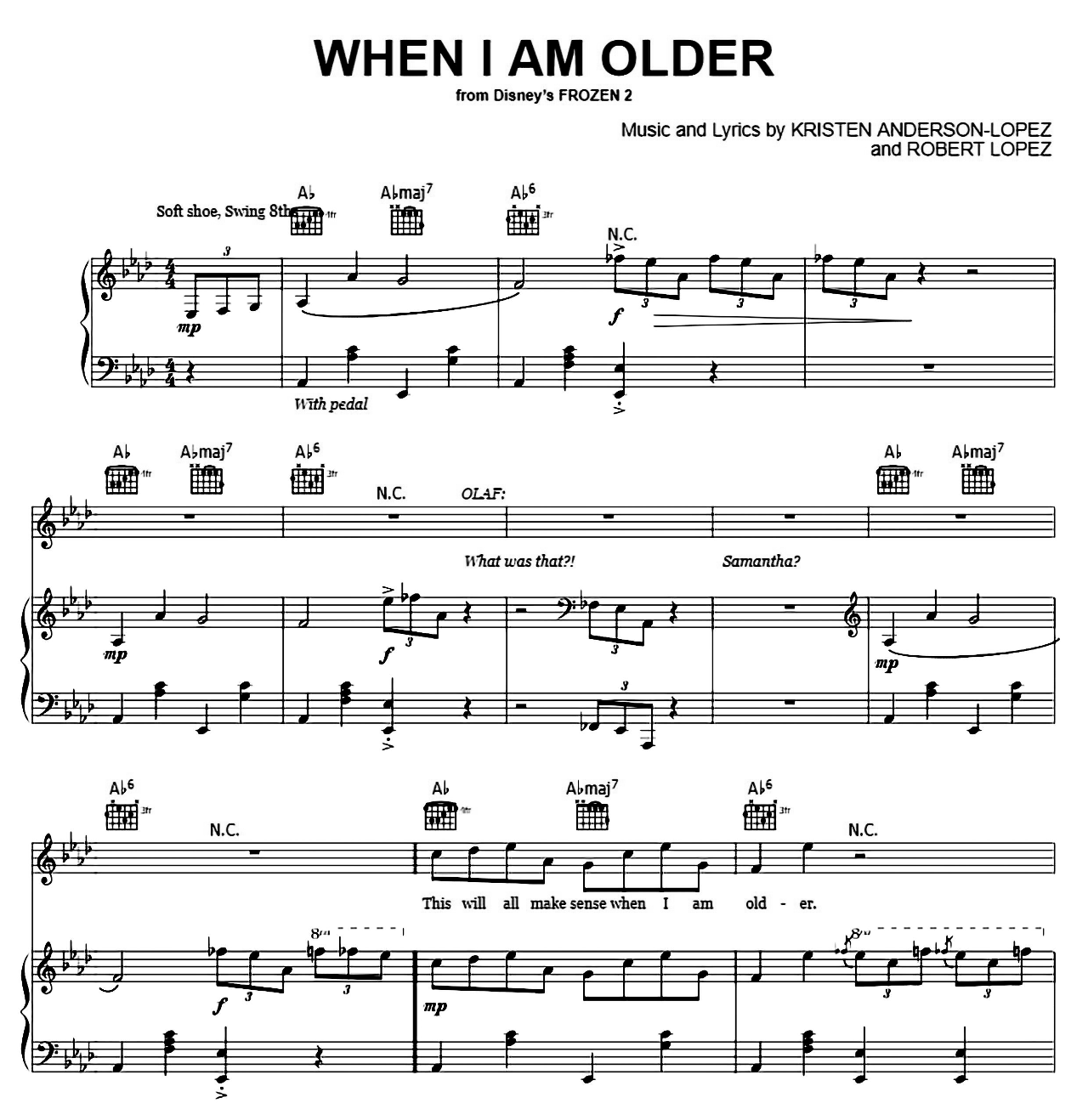 When I Am Older sheet music