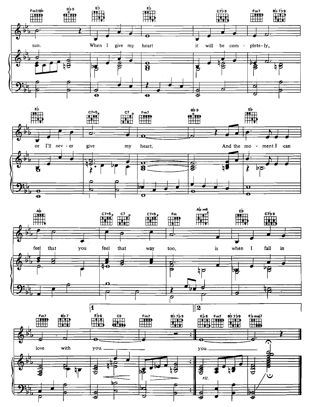 When I Fall In Love sheet music 3