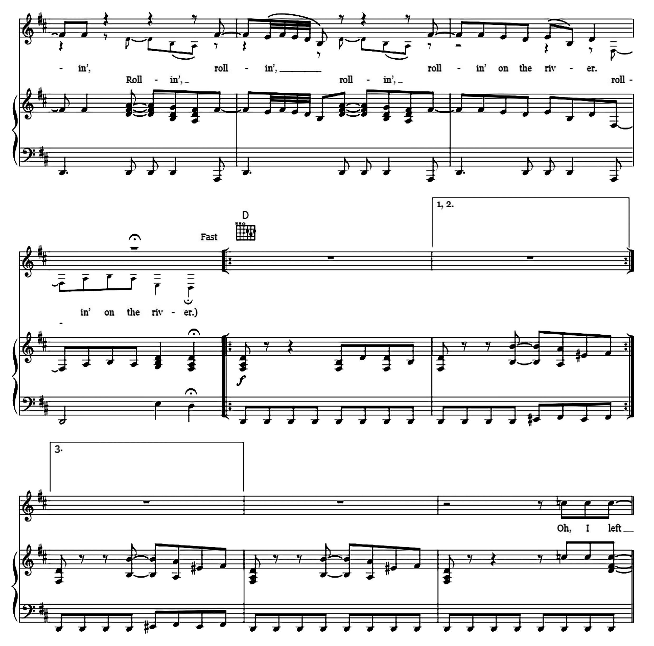Proud Mary sheet music 4