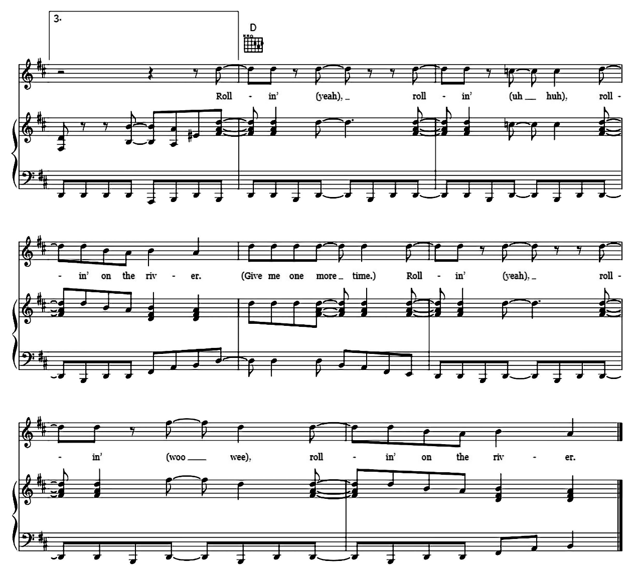 Proud Mary sheet music 8