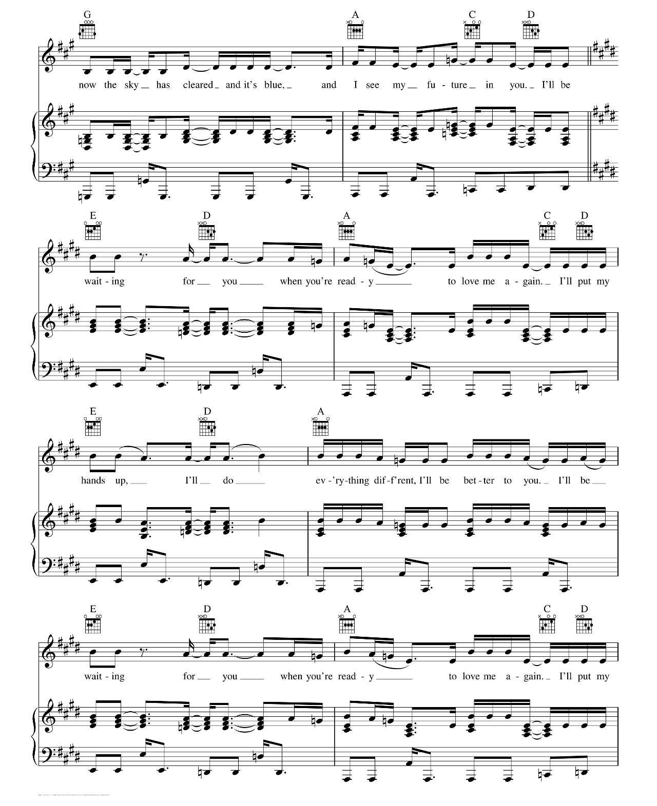 I'll Be Waiting sheet music 4