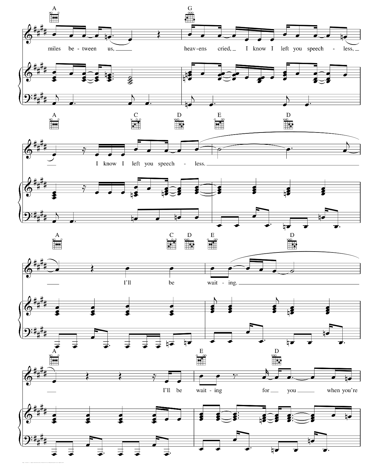 I'll Be Waiting sheet music 6