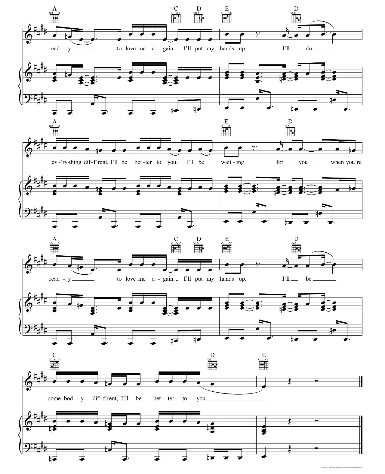 I'll Be Waiting sheet music 7