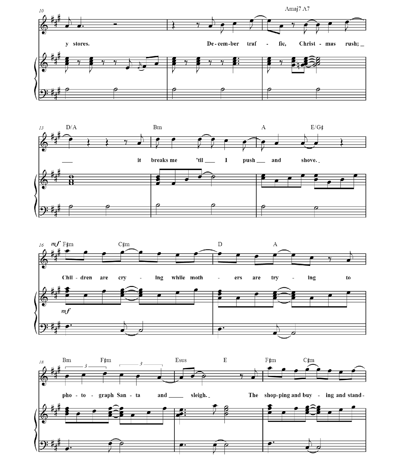 I Need Silent Night sheet music 2