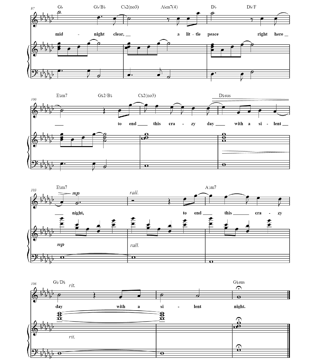 I Need Silent Night sheet music 9