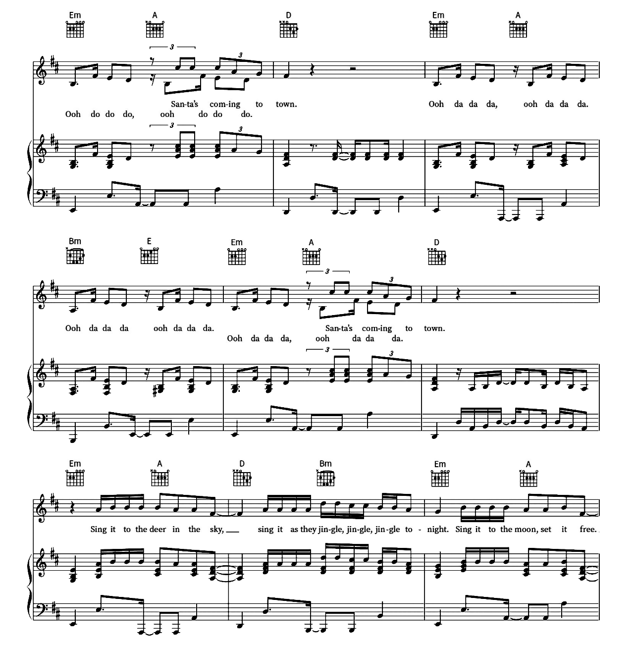 Santa's Coming For Us sheet music 2