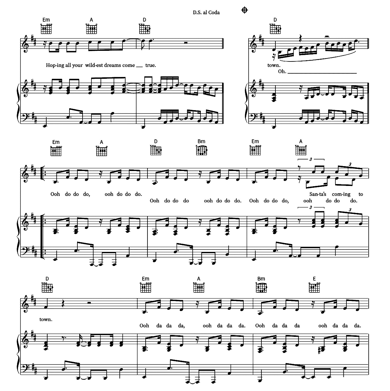 Santa's Coming For Us sheet music 5