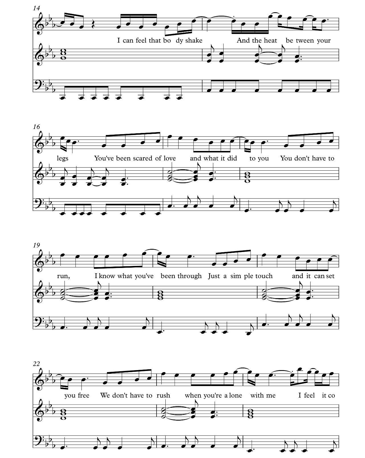 I Feel It Coming sheet music 2