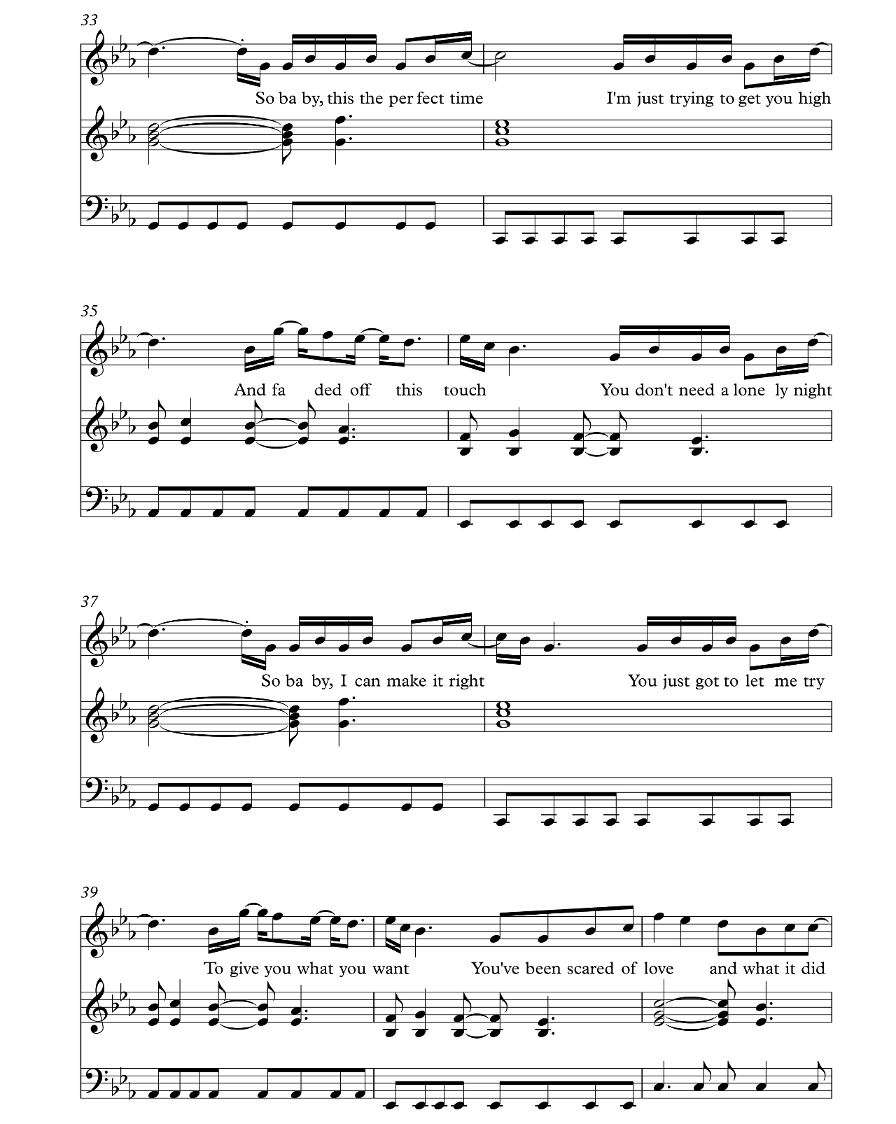I Feel It Coming sheet music 4