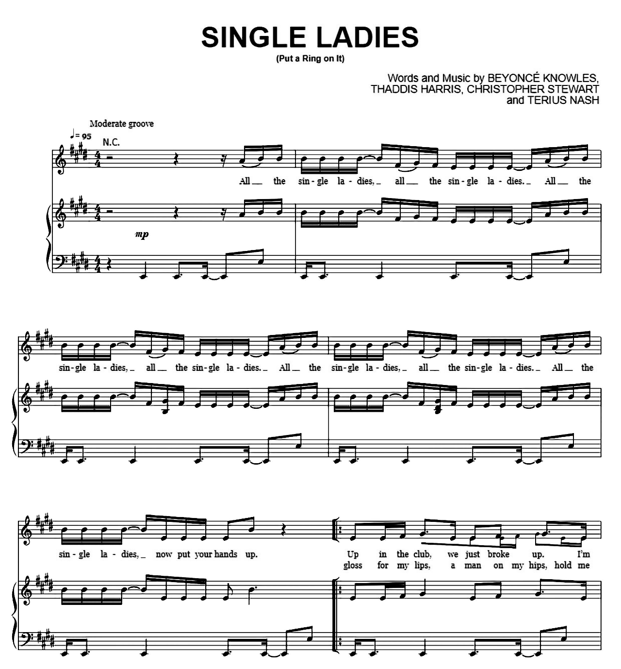 Single Ladies sheet music