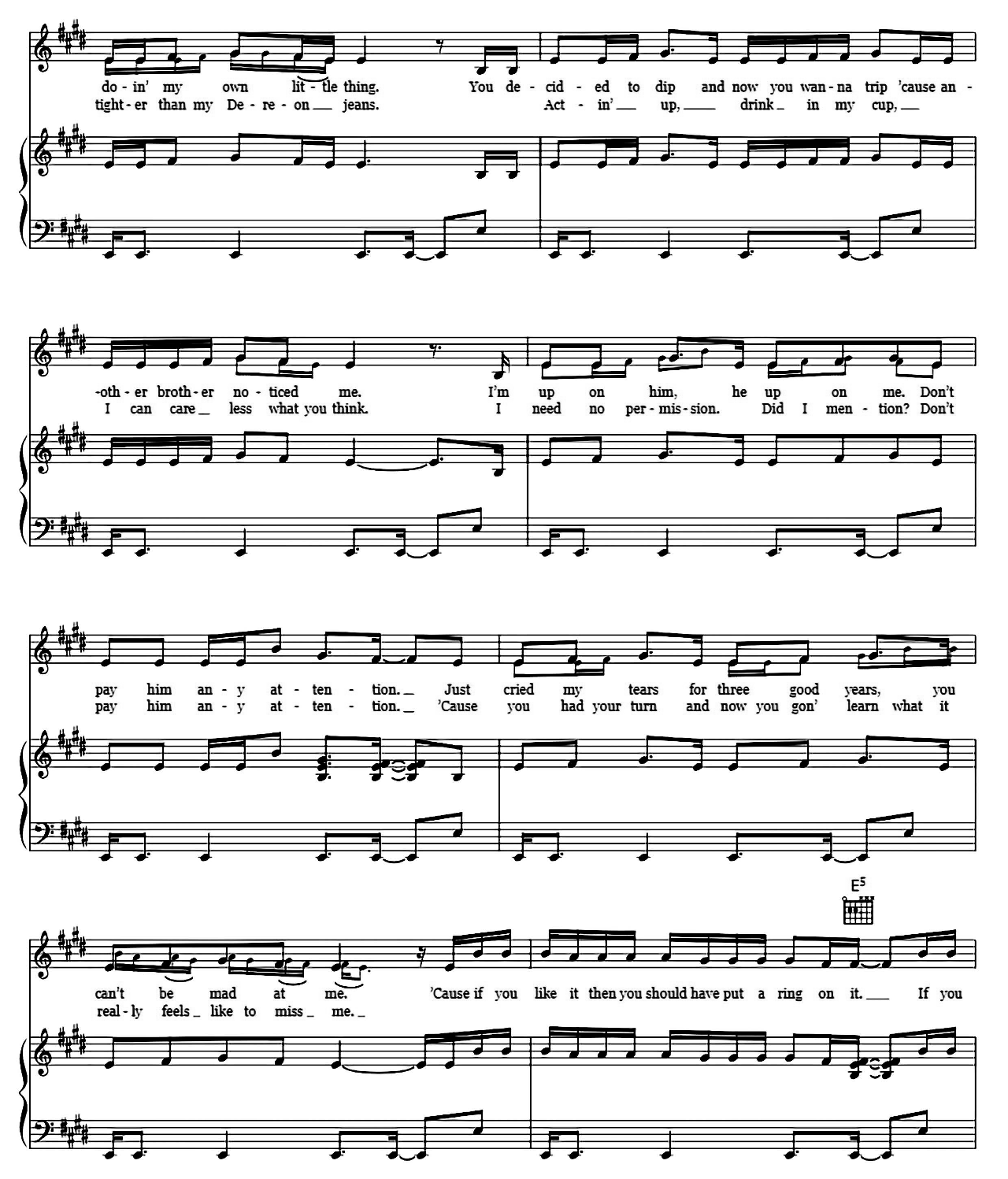 Single Ladies sheet music 2