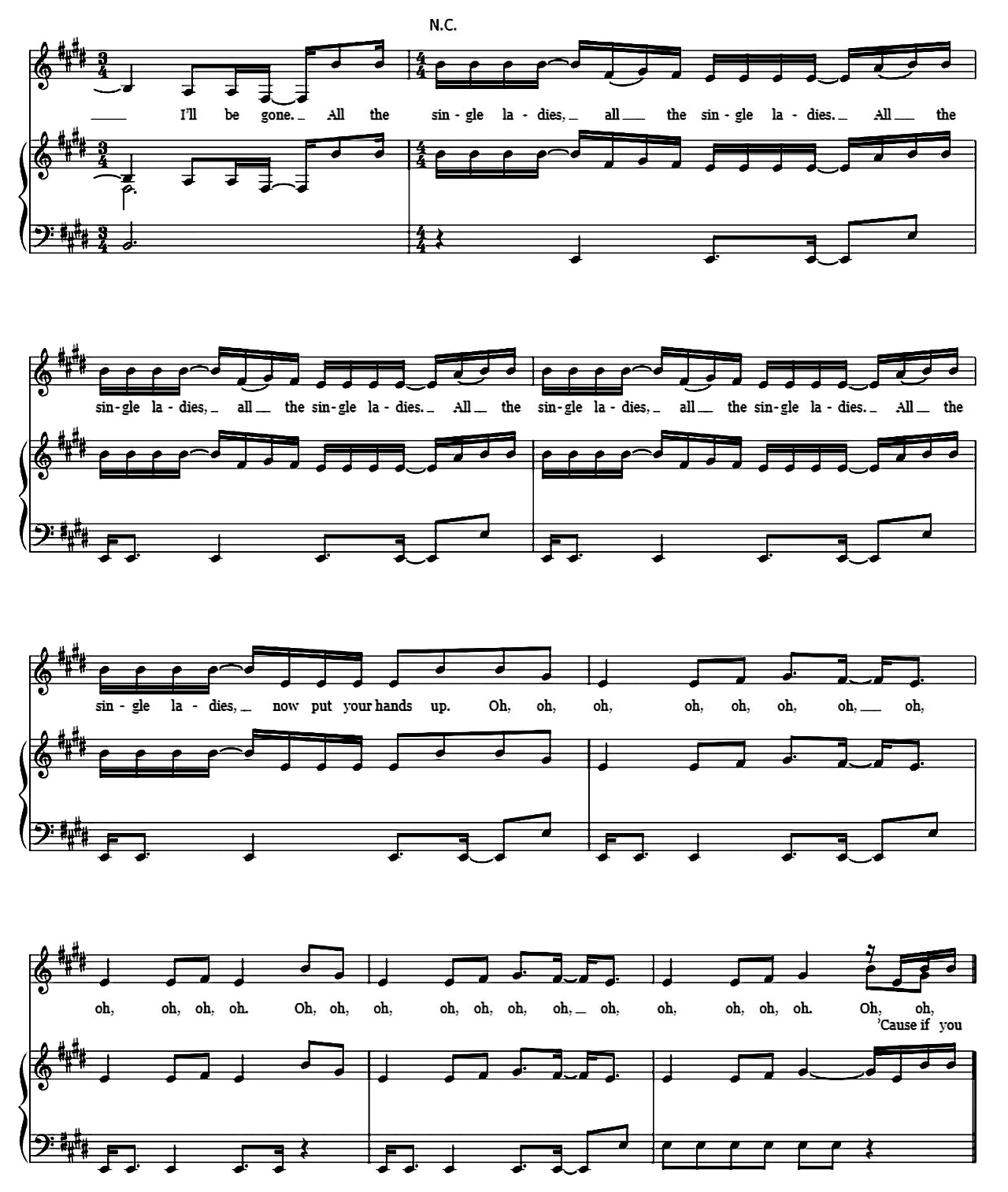 Single Ladies sheet music 6