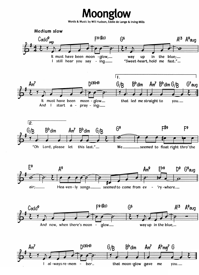 Moonglow sheet music