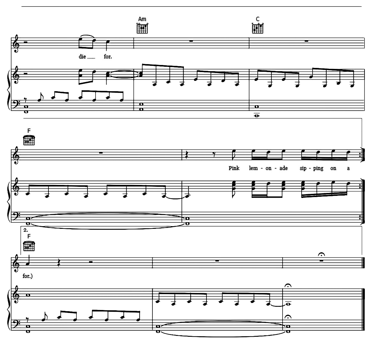 To Die For sheet music 6