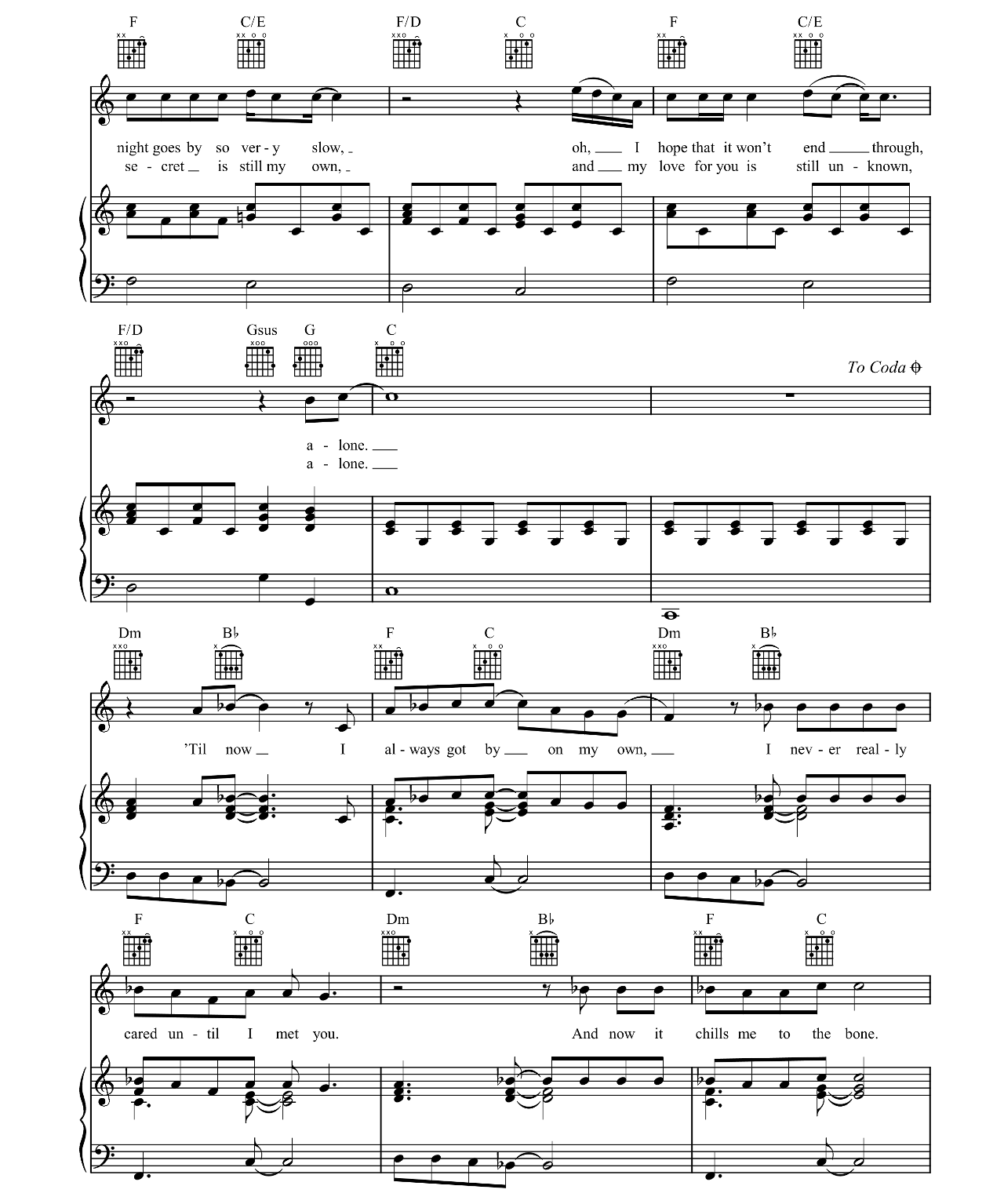 Alone sheet music 2