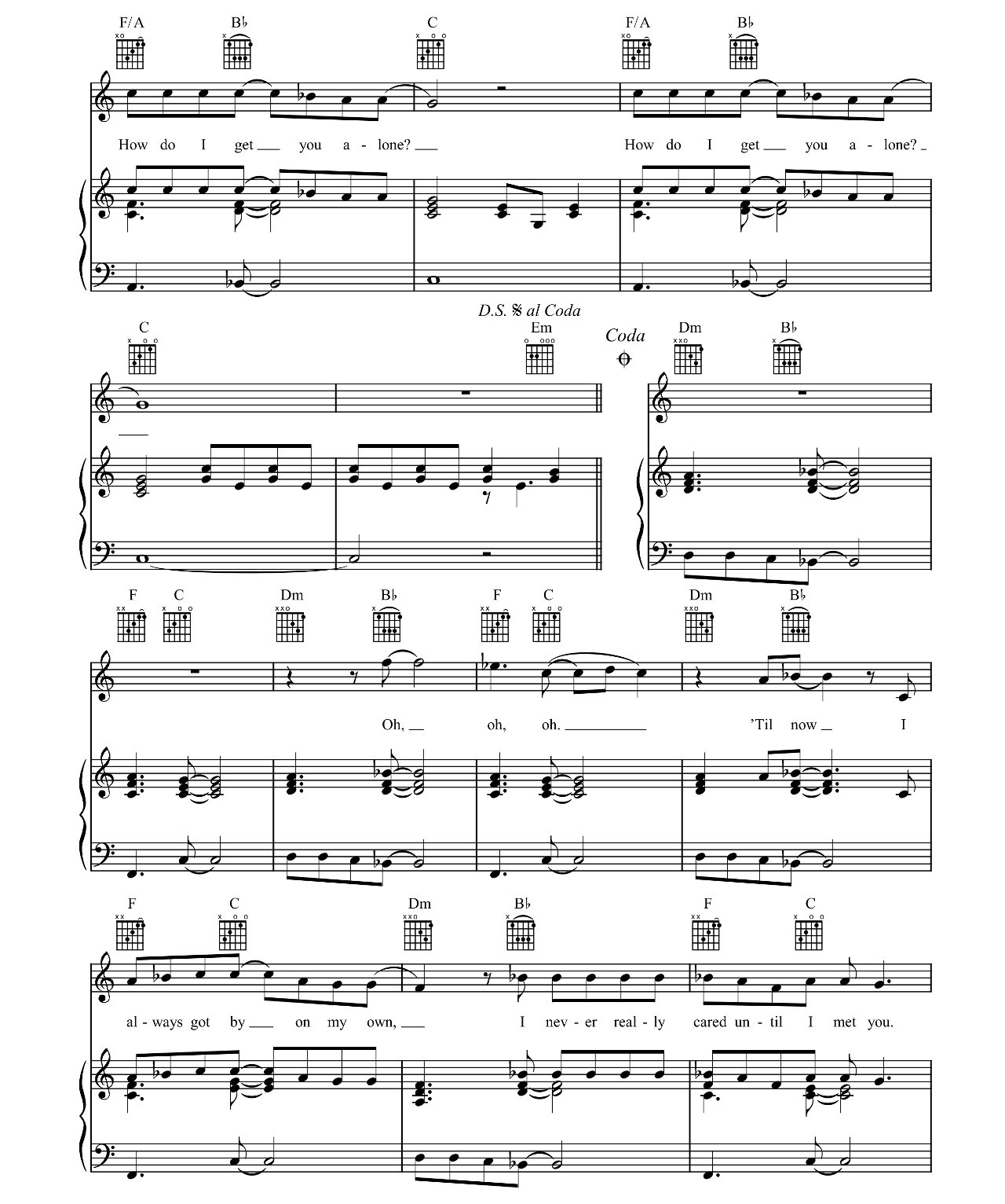 Alone sheet music 3