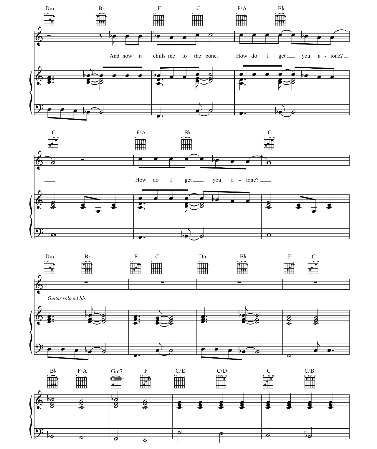 Alone sheet music 4