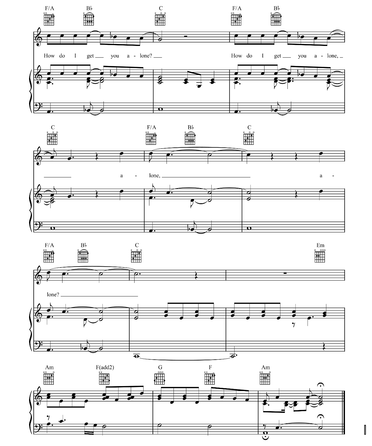 Alone sheet music 5