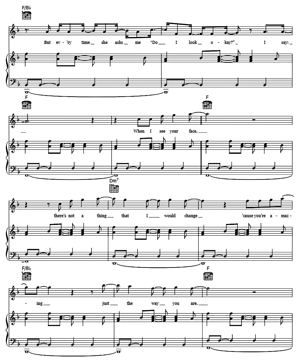 Just The Way You Are sheet music 3