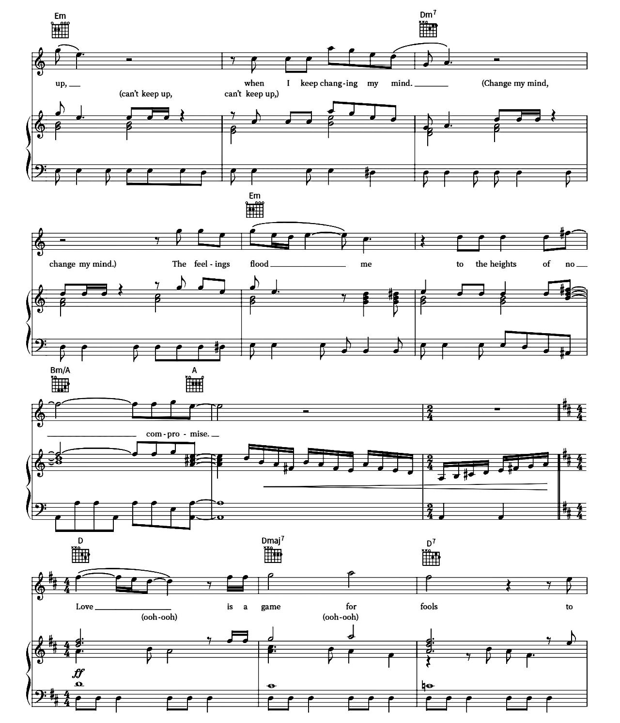 Love Is A Game sheet music 5