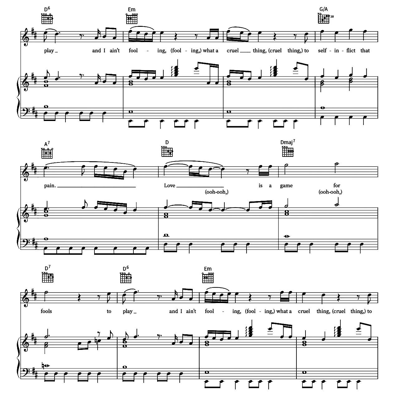 Love Is A Game sheet music 6