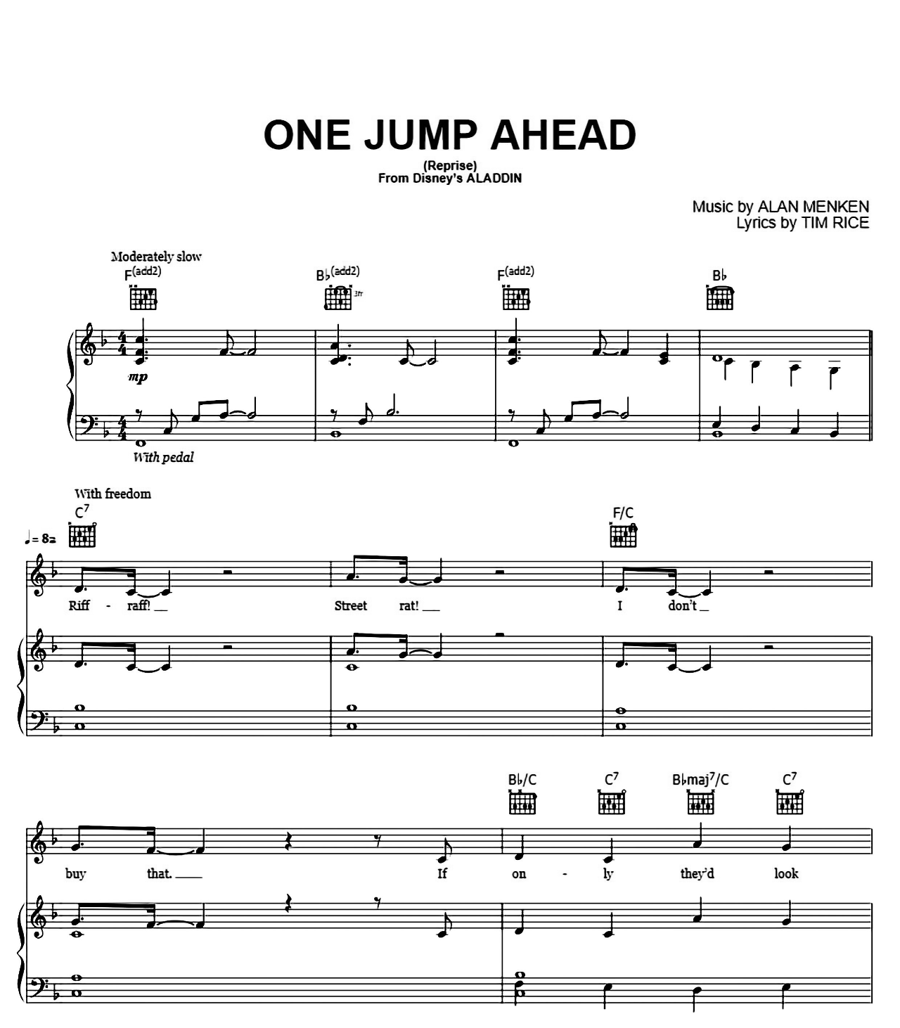 One Jump Ahead sheet music