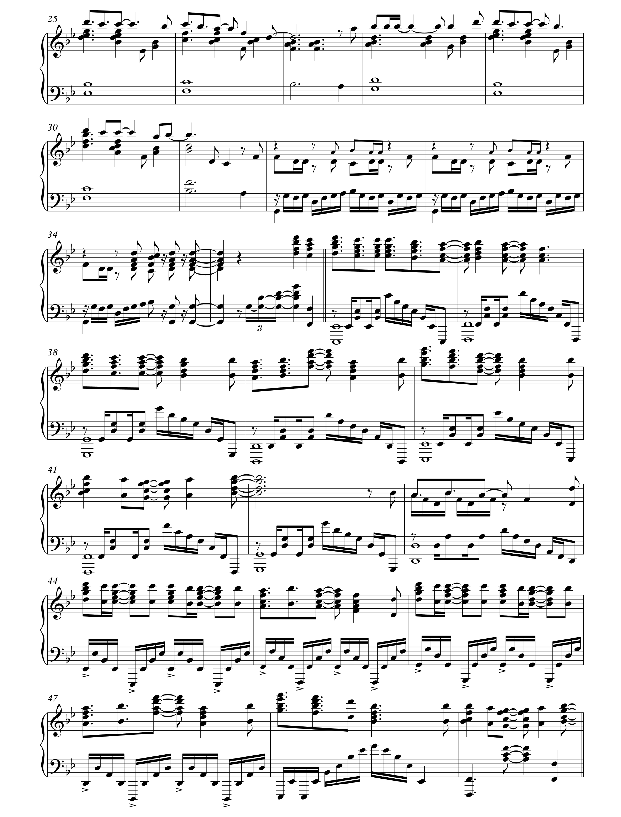 Unravel sheet music 2
