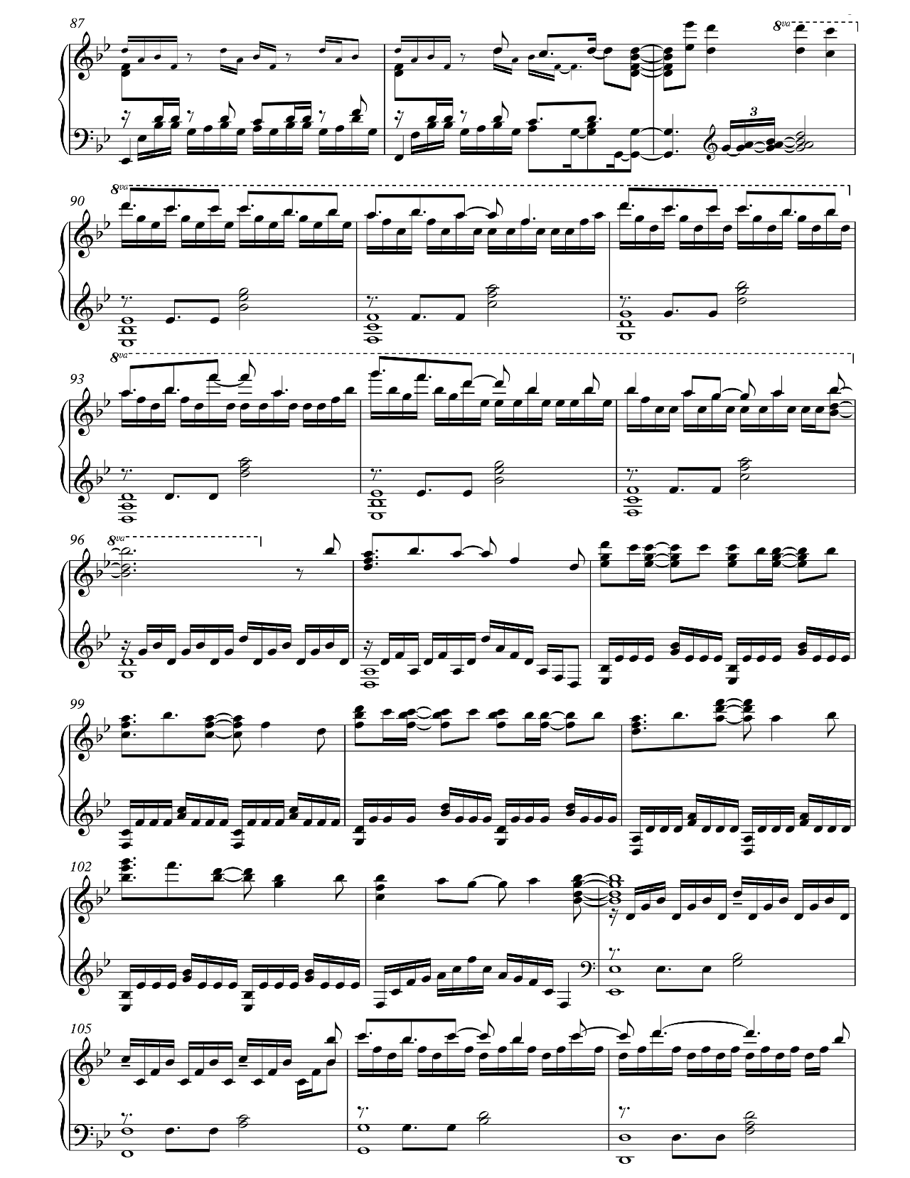 Unravel sheet music 5