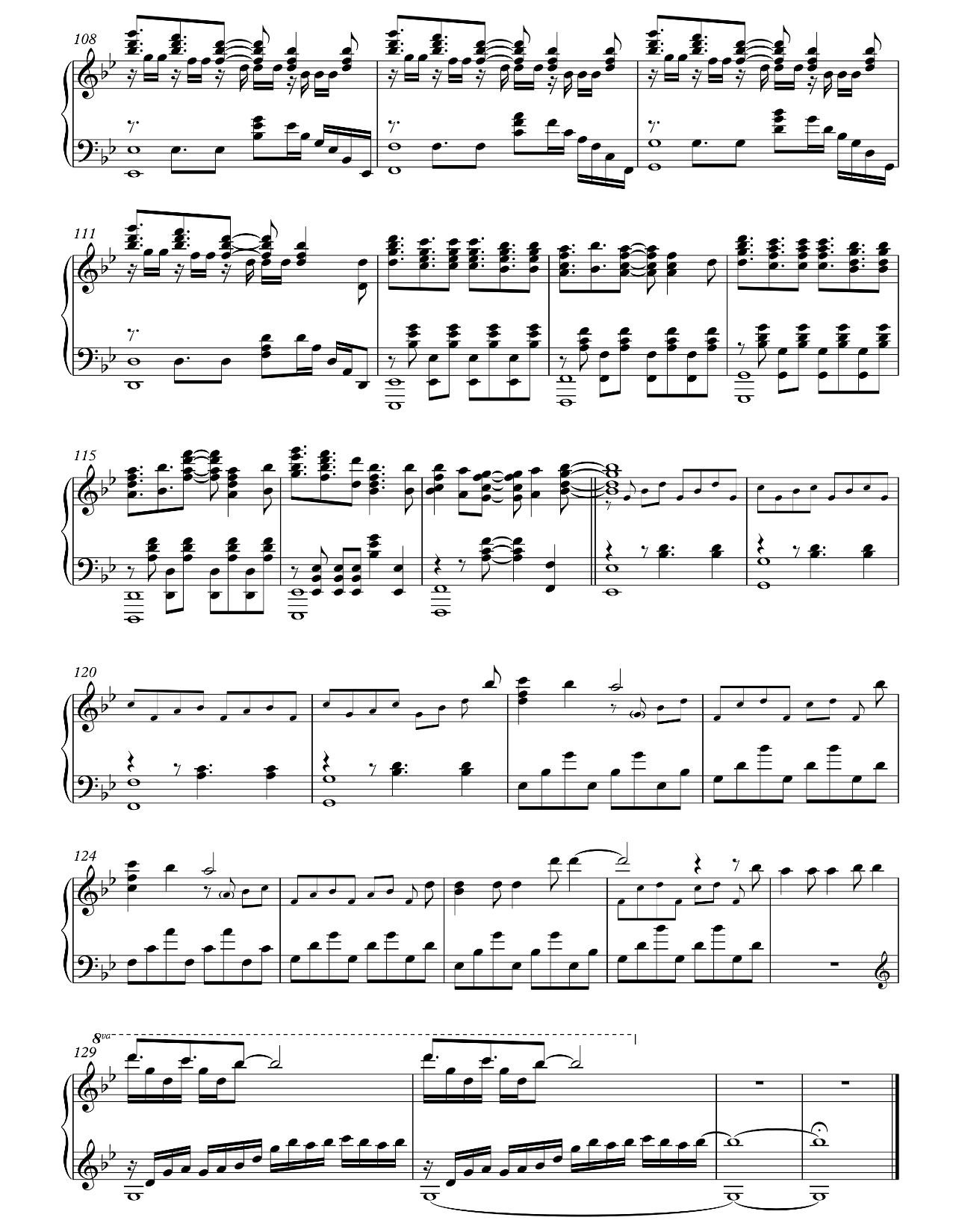 Unravel sheet music 6