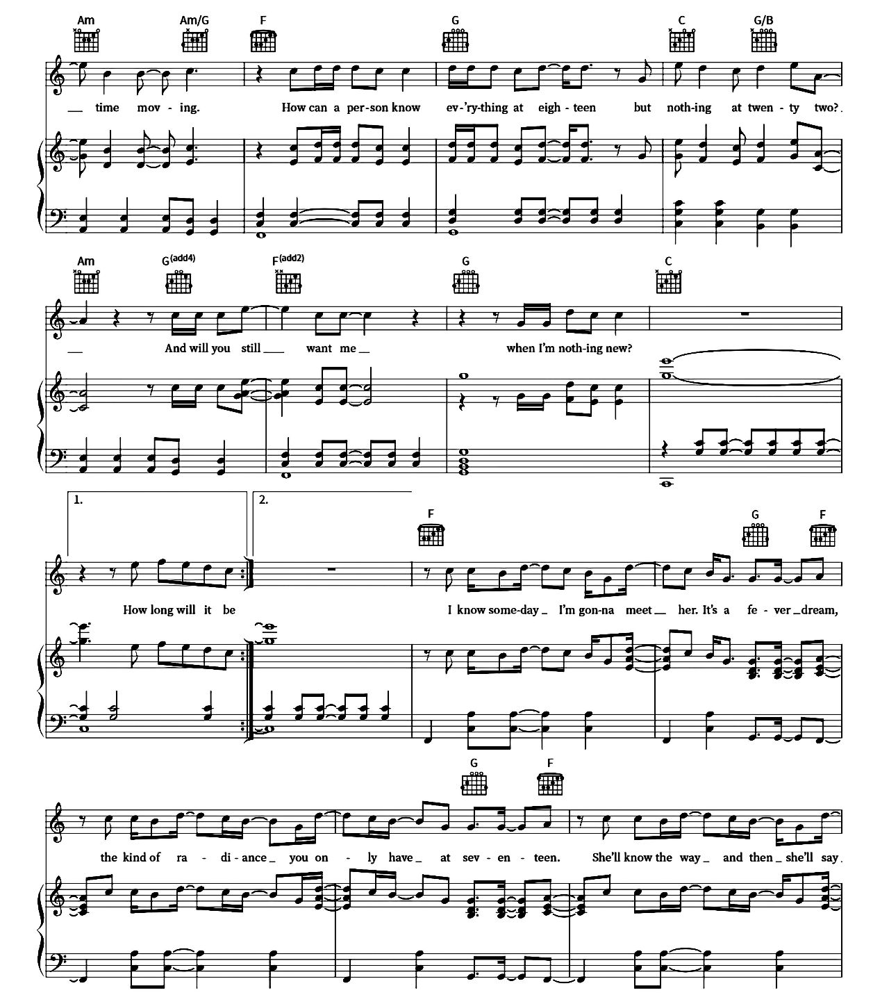 Nothing New sheet music 3